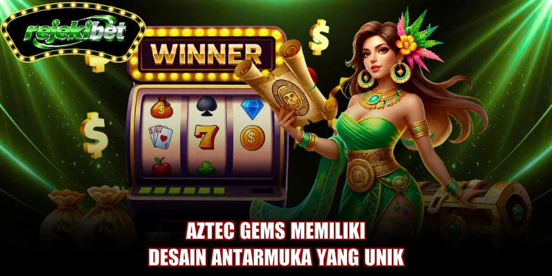 Aztec Gems memiliki desain antarmuka yang unik