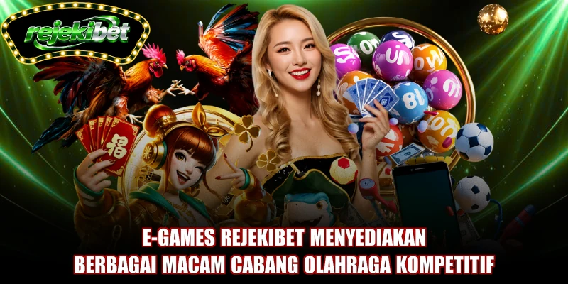 E-games REJEKIBET menyediakan berbagai macam cabang olahraga kompetitif
